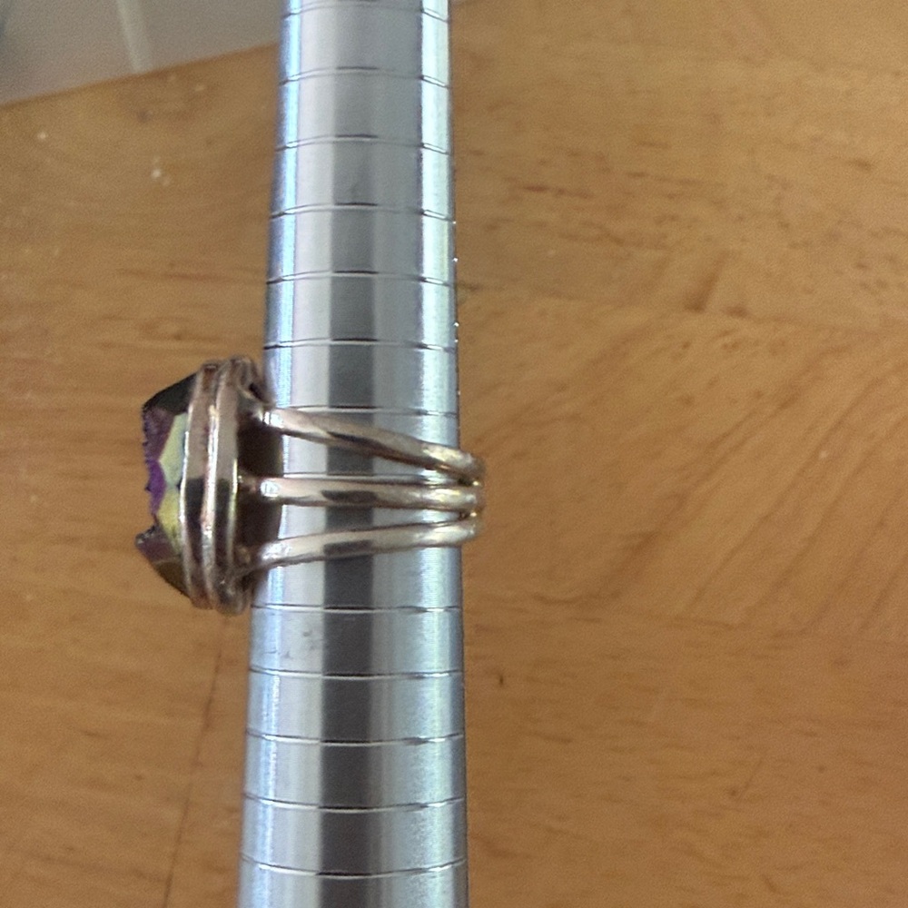 Iridescent Sterling Silver Ring - image 3